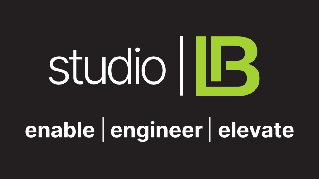 Lerch Bates Launches Studio|LB studio lb with tagline slide
